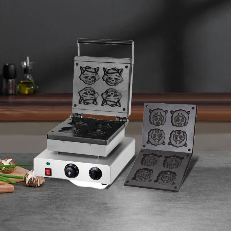 # AHot Sale Custom Plate Electric Animal Shape Waffle Maker Cartoon Snack Machine Butterfly Waffle Making Machine Kitchen Machin