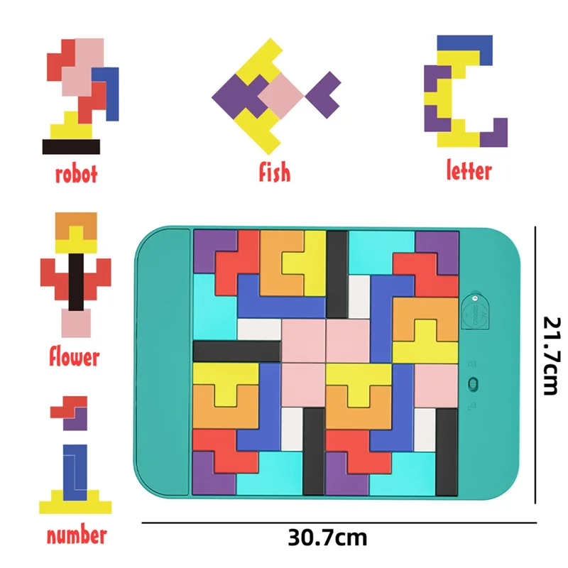 ABTS-3 In 1 Multifunctional Drawing Board Russian Square Set For Kids Erasable Graffiti Board For Learning & Creativity