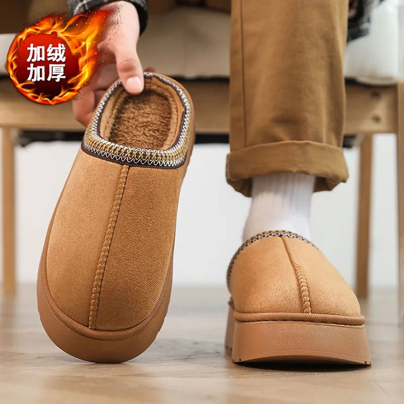 

Winter Women Slippers Plush Interior Anti Slip Thick Sole Fashion Embroidered Warm House Shoes for Ladies Fashion Warm Slippers