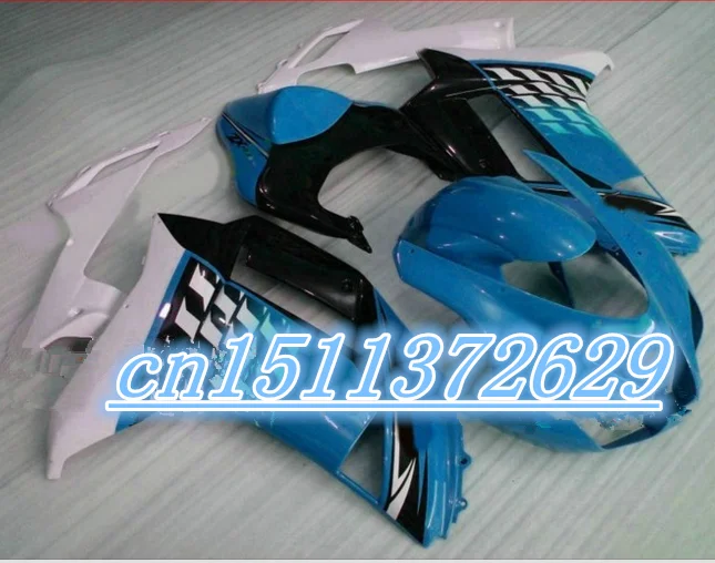 Dor-New fairing kit for Kawasaki 07 08 ZX6R blue white black fairings ZX-6R 2007 2008 Ninja 636 motobike set D