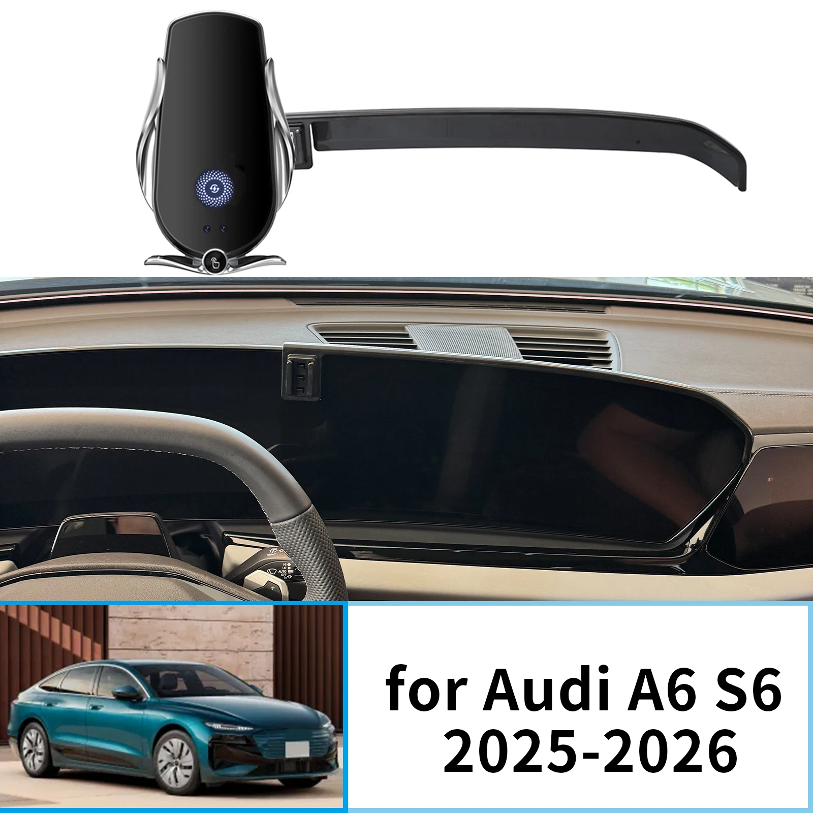 

Car Mobile Phone Holder Navigation Stand Auto Accessories for Audi A6 S6 Avant Sedan 2025 2026 Sportback Electric GPS Bracket