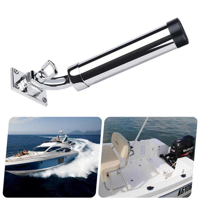 360° Heavy Duty Fishing Rod Socket Insert Boat Speedboat Base Mount Fish Bracket Stainless Steel Sunshine Resistant Rod Holder