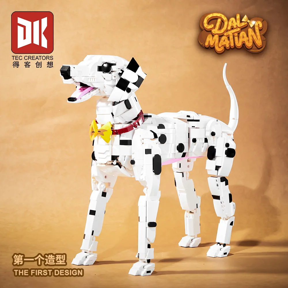 DK7073 blocs de construction marmotte dalmatiennes, formes d'animaux mignons, figurines et modèles de collection familiales