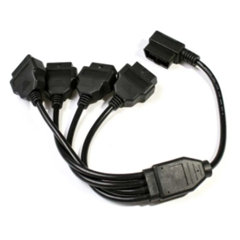 30/50 سنتيمتر obd كابل obd2 1 إلى 2 الفاصل سلك محول سيارة obdii سيارة ذكر إلى أنثى تمديد الحبل للسيارات obd2 الخائن