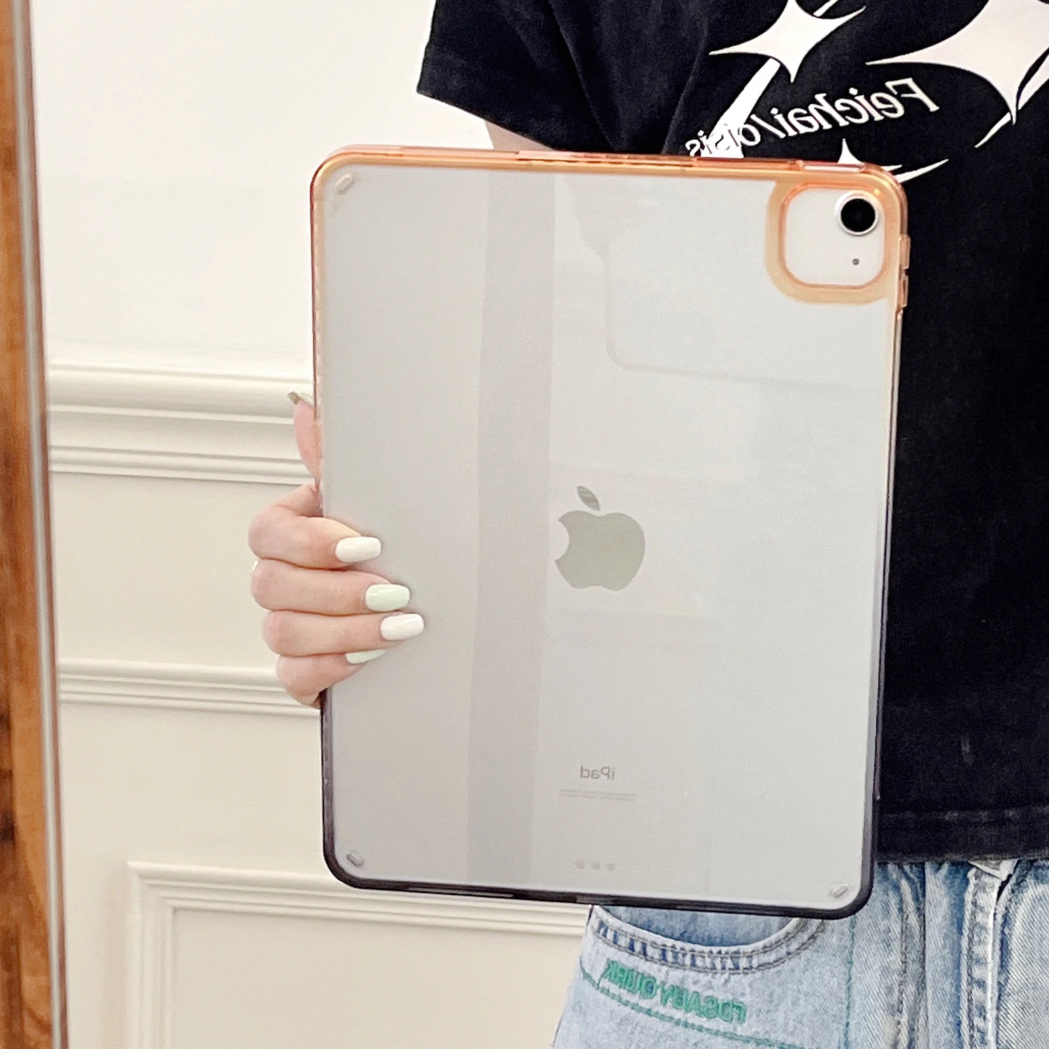 For iPad  7 8 9 10th Generation Case Air 3 4 5 Pro  9.7 10.2 10.5 10.9 11 12.9 inch Mini  6 Clear Hard Tablet Cover Cases