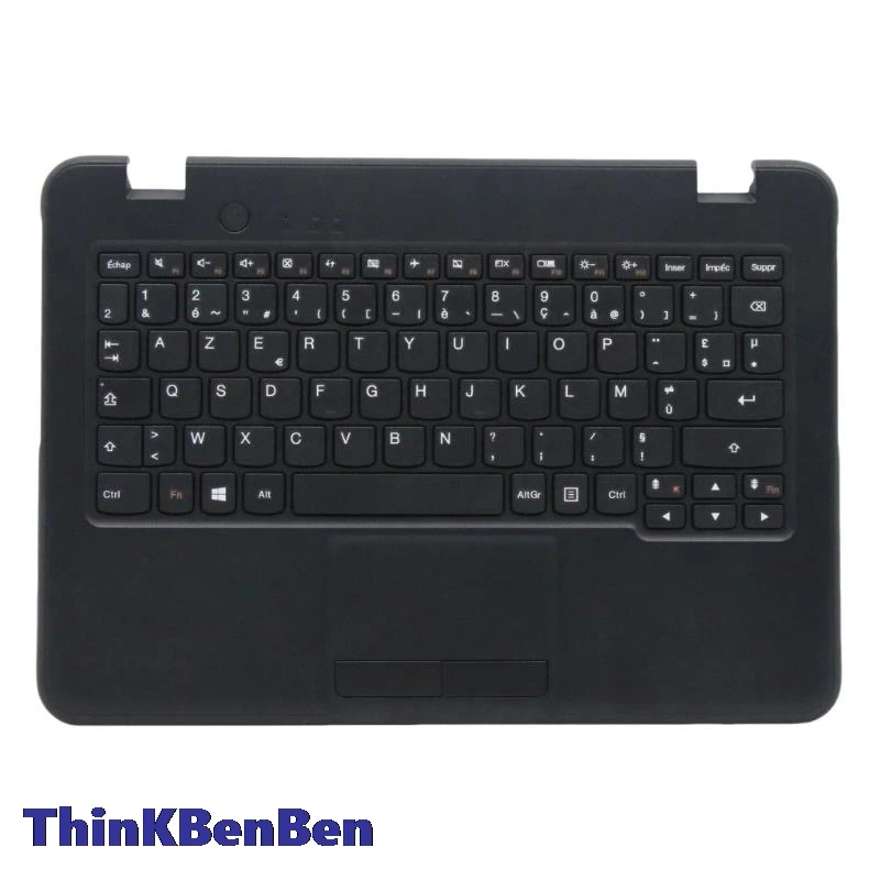 

FR French Black Keyboard Upper Case Palmrest Shell Cover For Lenovo 100e Winbook 5CB0Q89807