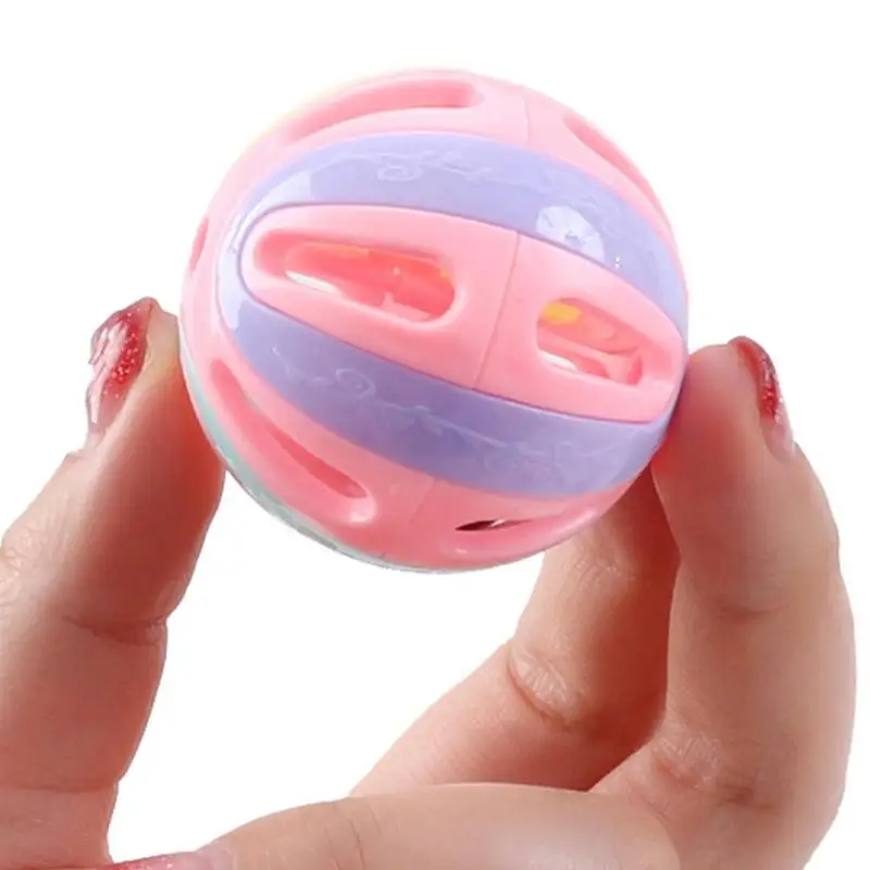 Jingle Bell Cat Toy Natural Playful Instincts Cat Pounce Jinggle Ball Toy Crafts Materials Jingle Bell Cat Toy For Kitten