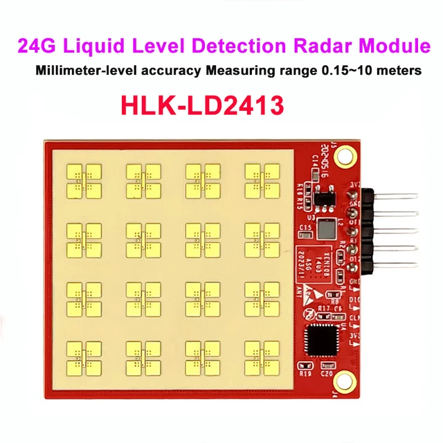 Hi-link 24G moduł czujnika radarowego wykrywania poziomu cieczy HLK-LD2413 bezdotykowy moduł czujnika wysokiej precyzji moduł radarowy