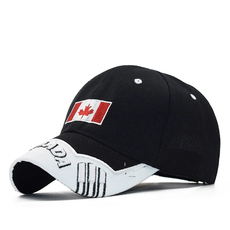 New Colors Contrast Canada Embroidered Baseball Cap For Men Women High Quality Snapback Hat Dad Hats Fishing Cap Bone Gorra