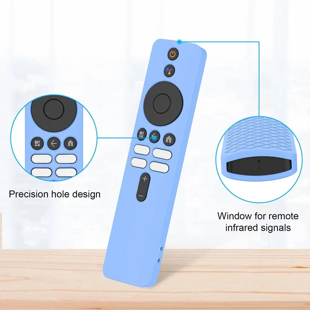 Protective Case Remote Control Case Plain Color Silicone TV Remote Cover Shockproof for Xiaomi TV Box S (2nd Gen)