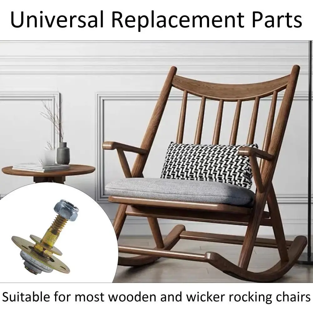

4pcs Hardware Rocking Chair Bearing Screws Kits Bearing Glider Connecting Universal Replacement Parts Bearing Connecting Pieces