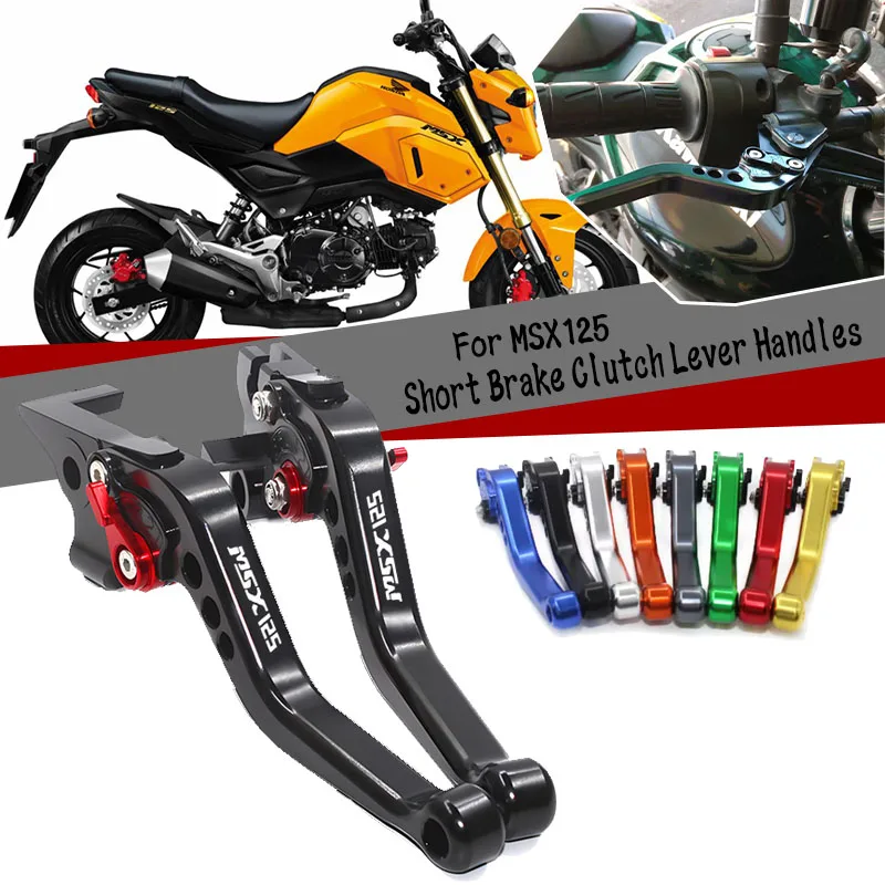 Motorcycle Accessories Short Brake Clutch Lever Handles For Honda MSX125 GROM 2013-2023 MSX125SF 2016-2023