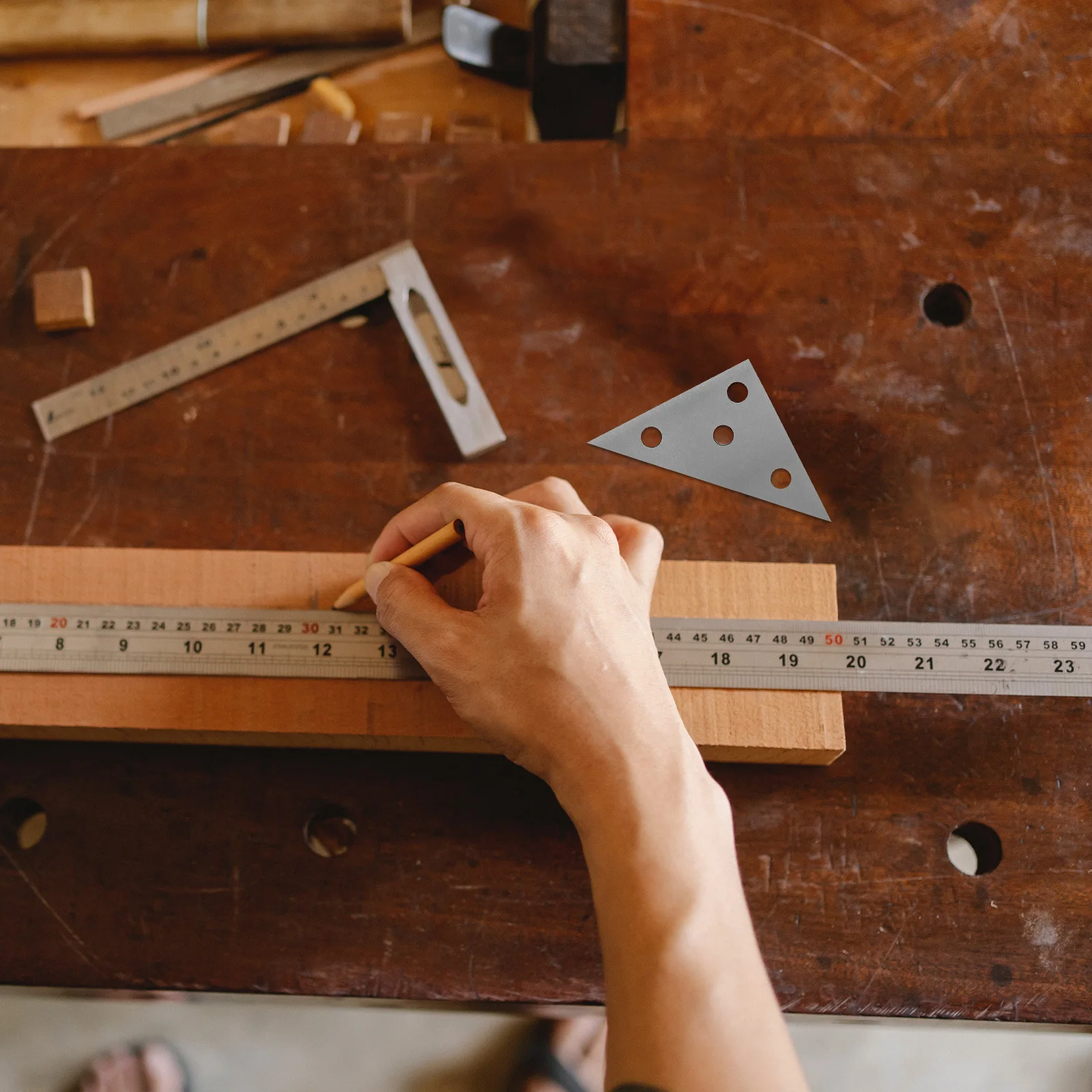 

2pcs Triangle Angle Gauge Precision Machinist Measurement Tool Durable Multi-Angle Calibration Gauge For Woodworking