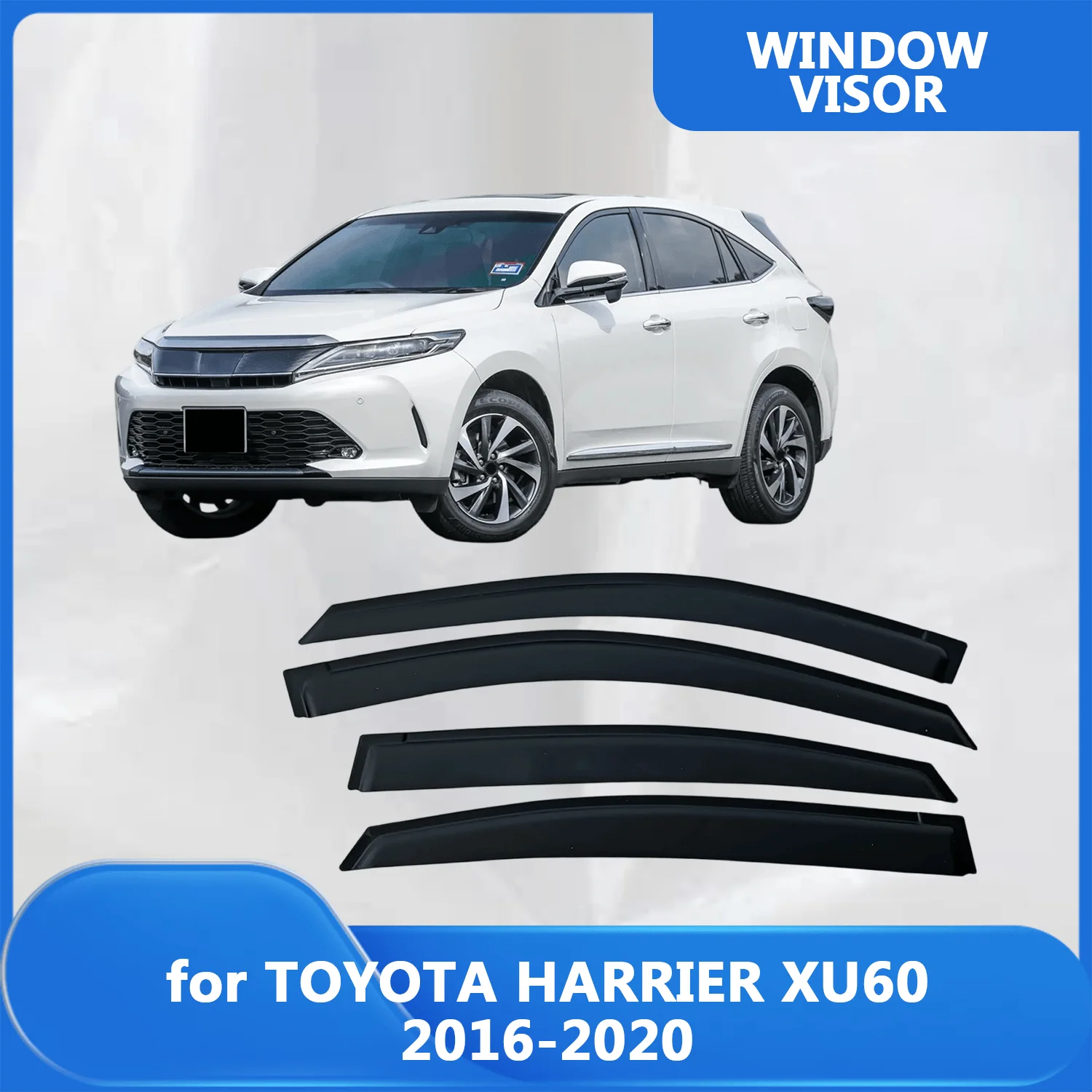 

Window Visor for TOYOTA HARRIER XU60 2016 2017 2018 2019 2020 Wind Deflectors Rain Guards Door Visor Vent