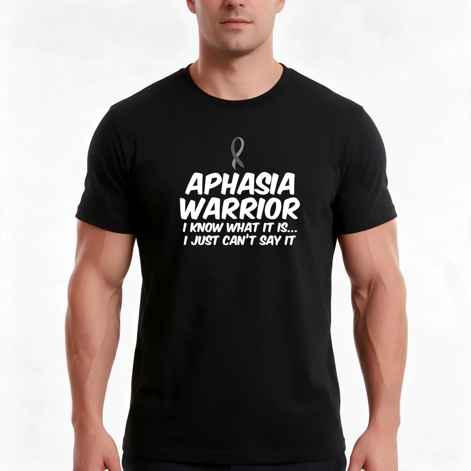Aphasia Warrior Can't Say Survivor Awareness T-Shirt Summer Casual Cotton Tee Oversized Streetwear Tops Vintage Graphic Print
