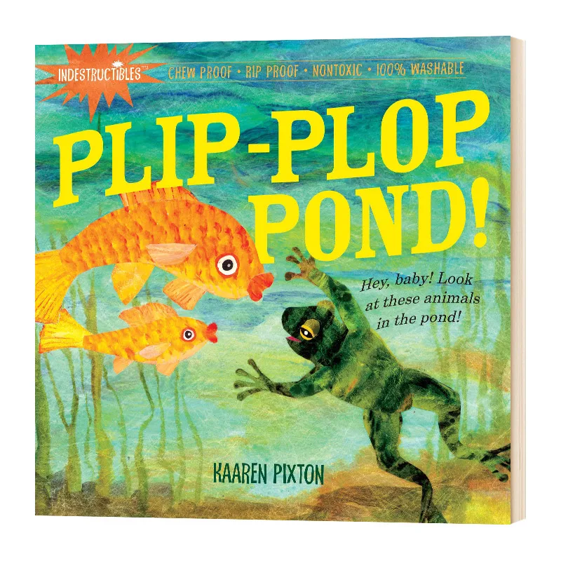 

Plip Plop Pond,Indestructibles, 0-2 years old, Baby Children's books aged 1 2 3, English picture book 9780761158578