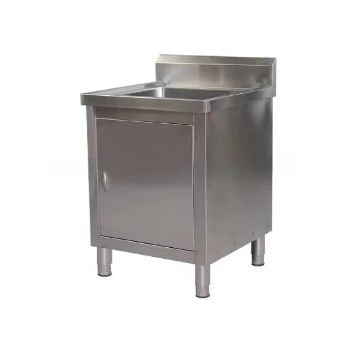 High Quality Commercial Utility Sink Single Compartment Stainless Steel Base Cabinet for Food Processing Machinery