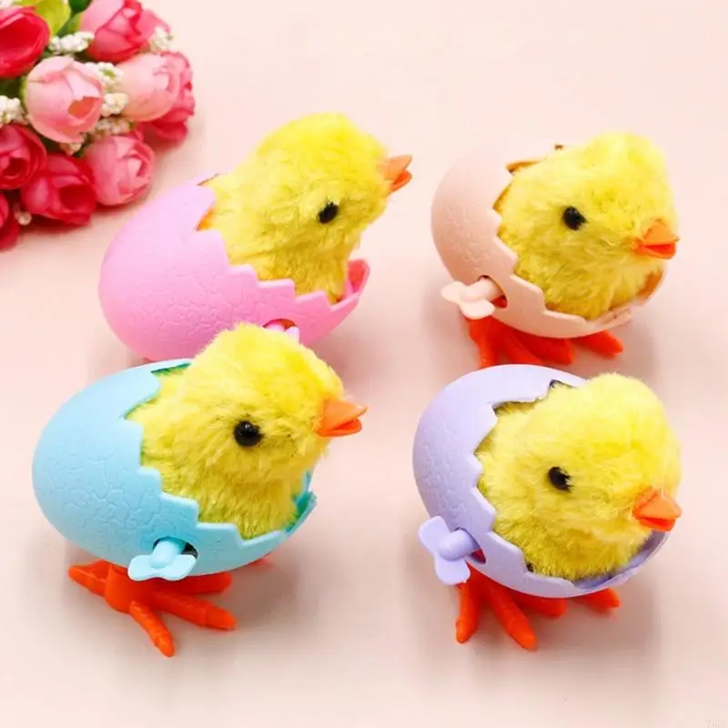 76hf โพสต์ -80s การ์ตูน Nostalgic Vintage Toy Baby Baby Chick Easter Cartoon Mechanical Toy