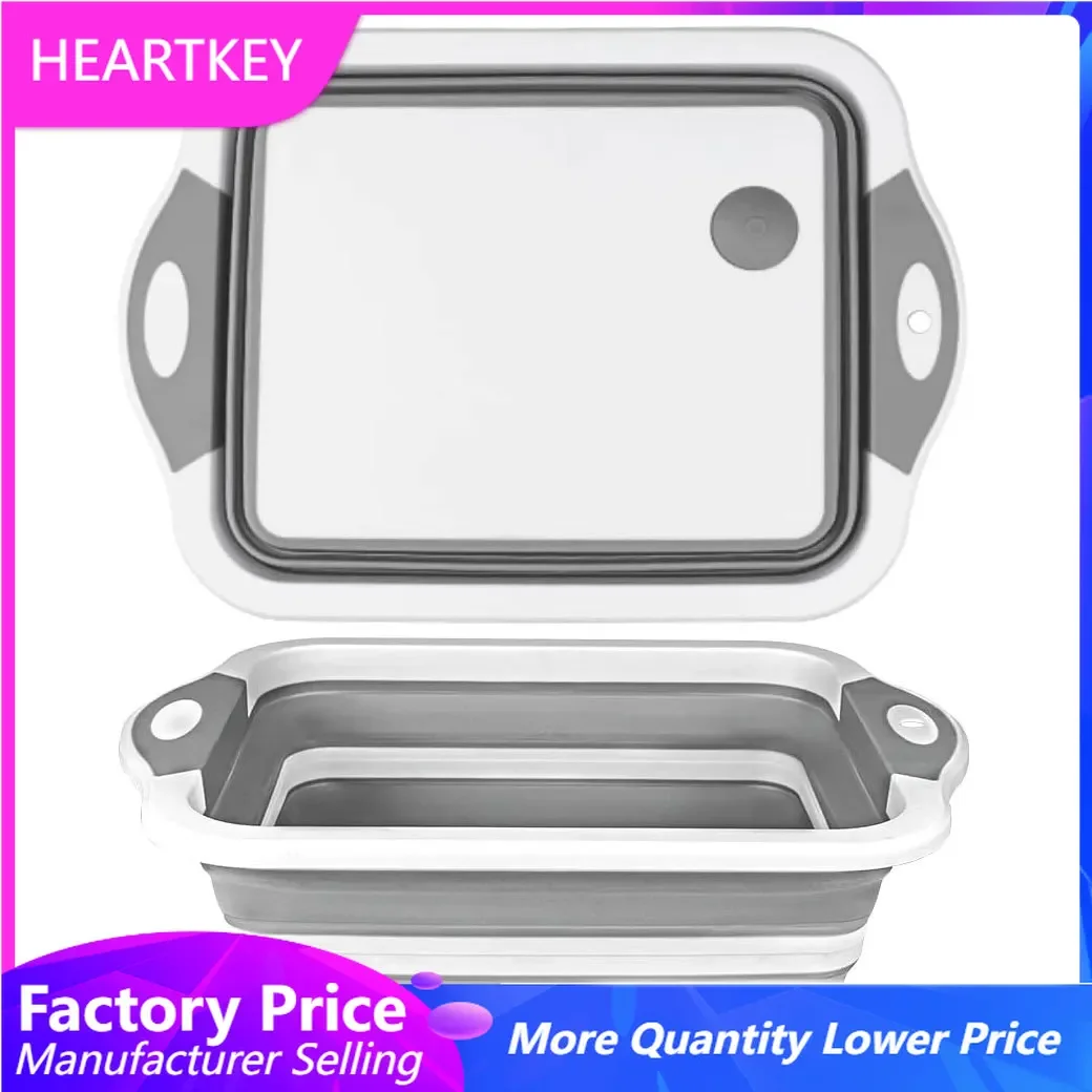 

Multifunction Cutting Board Foldable Fruit Vegetable Washing Bucket Basin Strainer Creative Kitchen Storage Drain Basket