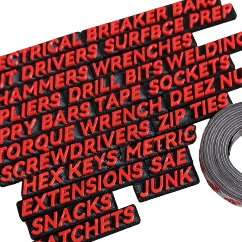 E28F Garage Tool Labels for Tool Chests, Cabinets, and Repair Work Areas