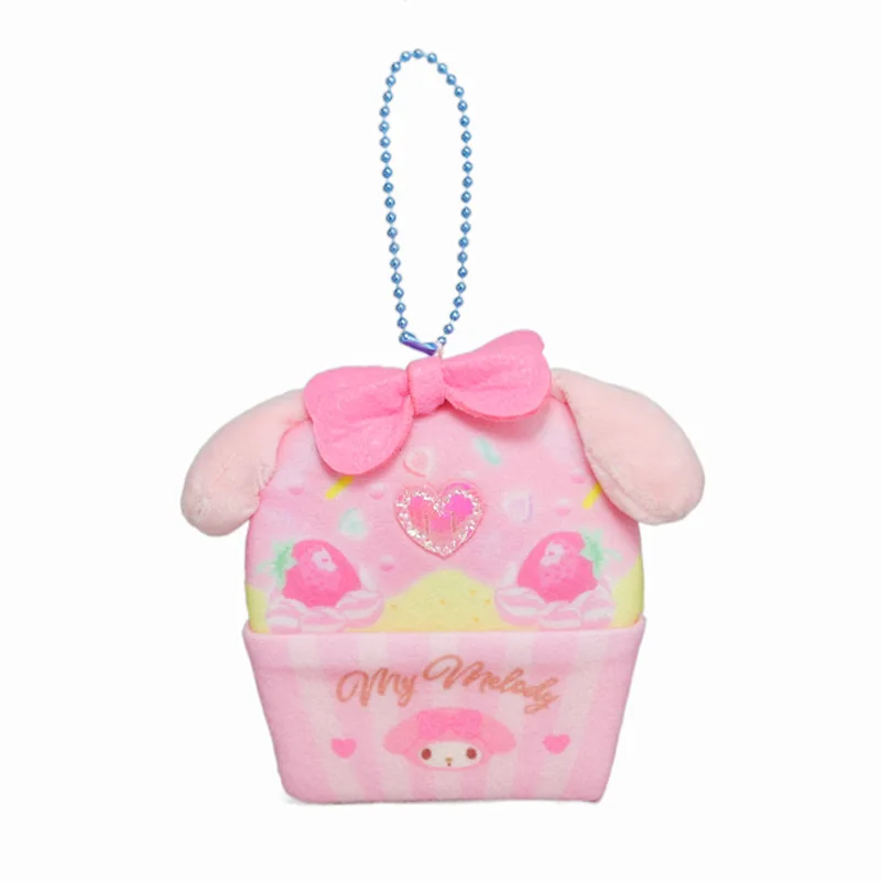 Kawaii Sanrio Kuromi Plush Zero Wallet MyMelody Cute Mini Series Pocket Wallet Pendant Backpack Decoration Festival Gift