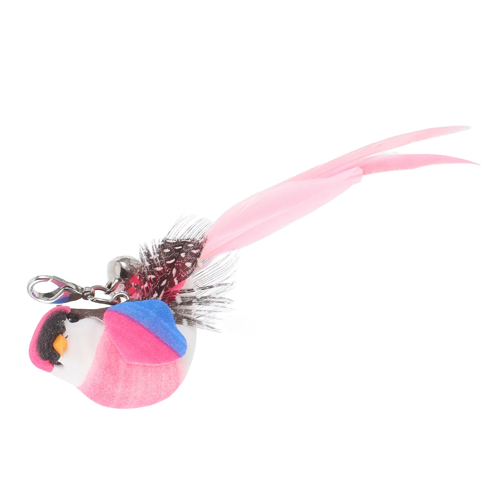 

Cat Replacement Head Feathered Bird Bell Attachment Interactive Cat Stick Refill Indoor Entertainment Teaser Chase