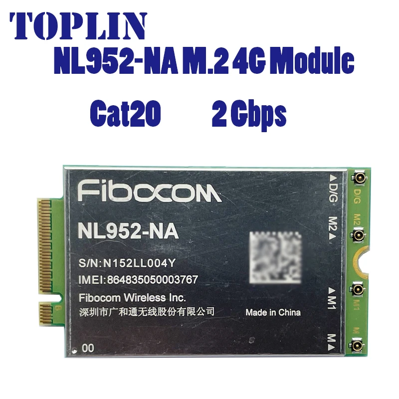 

NL952-NA LTE FDD TDD M.2 Модуль 4G Cat20 2 Гбит/с Карта 4G для маршрутизатора CPE