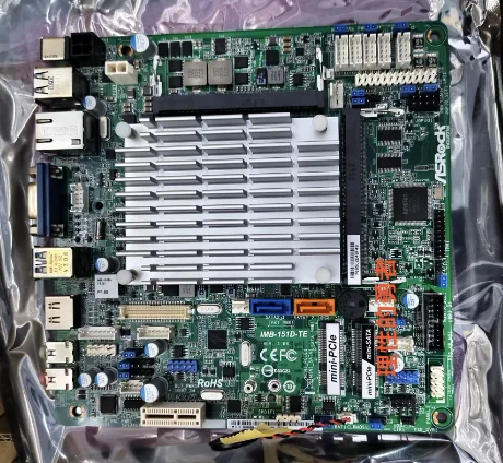 IMB-151D-TE/D1 Mini-ITX Motherboard onboard J1900 CPU IPC SBC Embedded Ultra-thin Mainboard IMB-151 with 5COM LAN DDR3 6USB LVDS