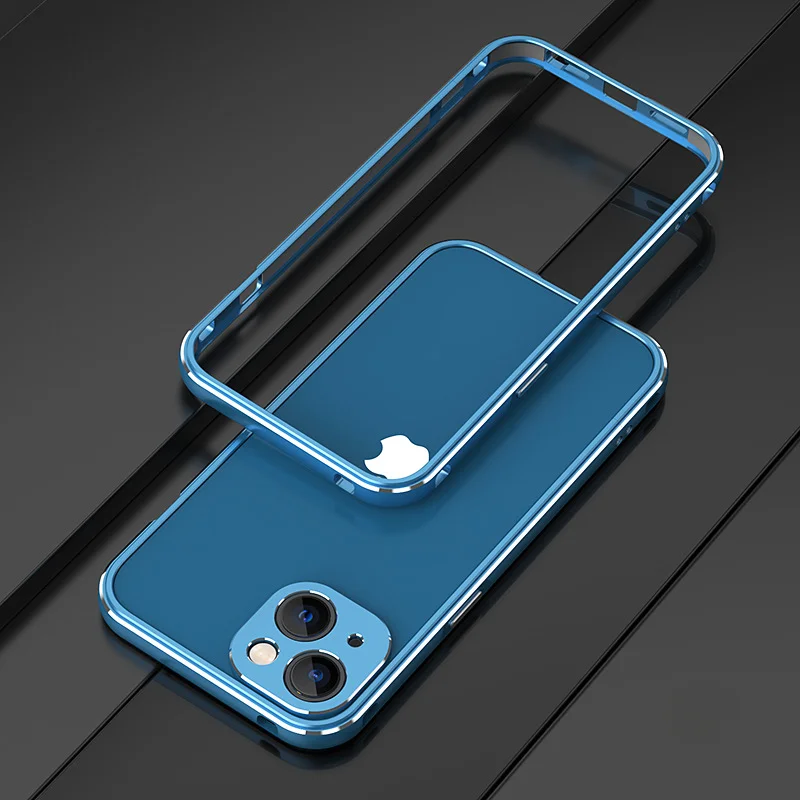 

Aurora Dual Color Border Aluminum Metal Bumper For iPhone13 iPhone 13/Pro Max/mini Lens Cover Case Carmera+Frame Protector