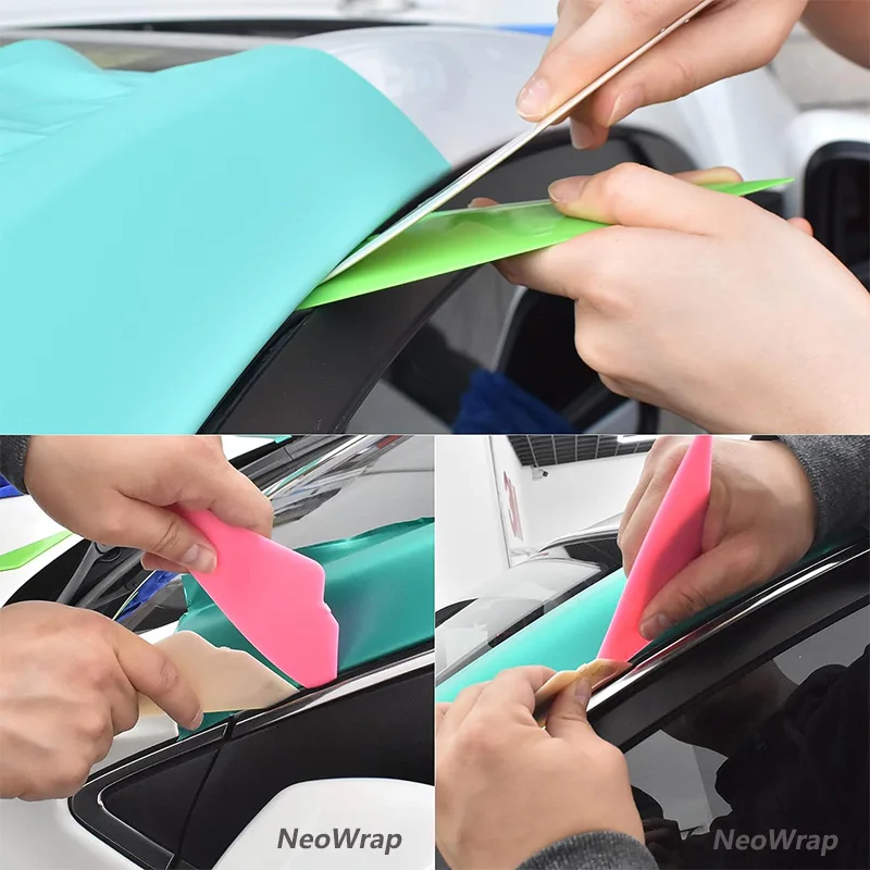 NeoWrap 3 Hardness Car Corner Triangle Squeegee Plastic Card Scraper Tight Spaces Wrap Vinyl Curves Slot Window Tint Tool