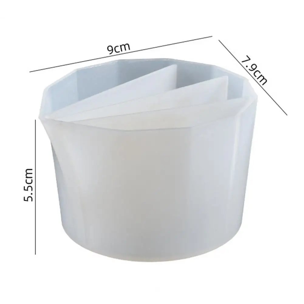 4Pcs Silikonowy kubek do mieszania kolorów z żywicą pigmentową w płynie Wielokomorowy kubek do mieszania płynów z żywicy artystycznej