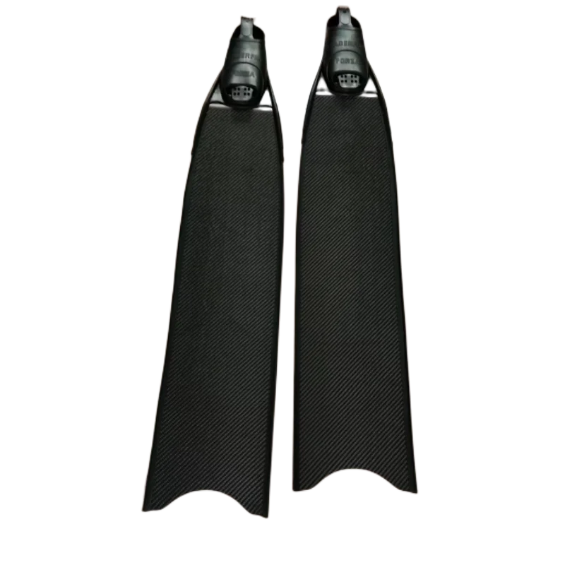 

Professional Custom Footpockets Free Diving Carbon Fiber Swimming Fins Freediving Fins with Rubber Pocket