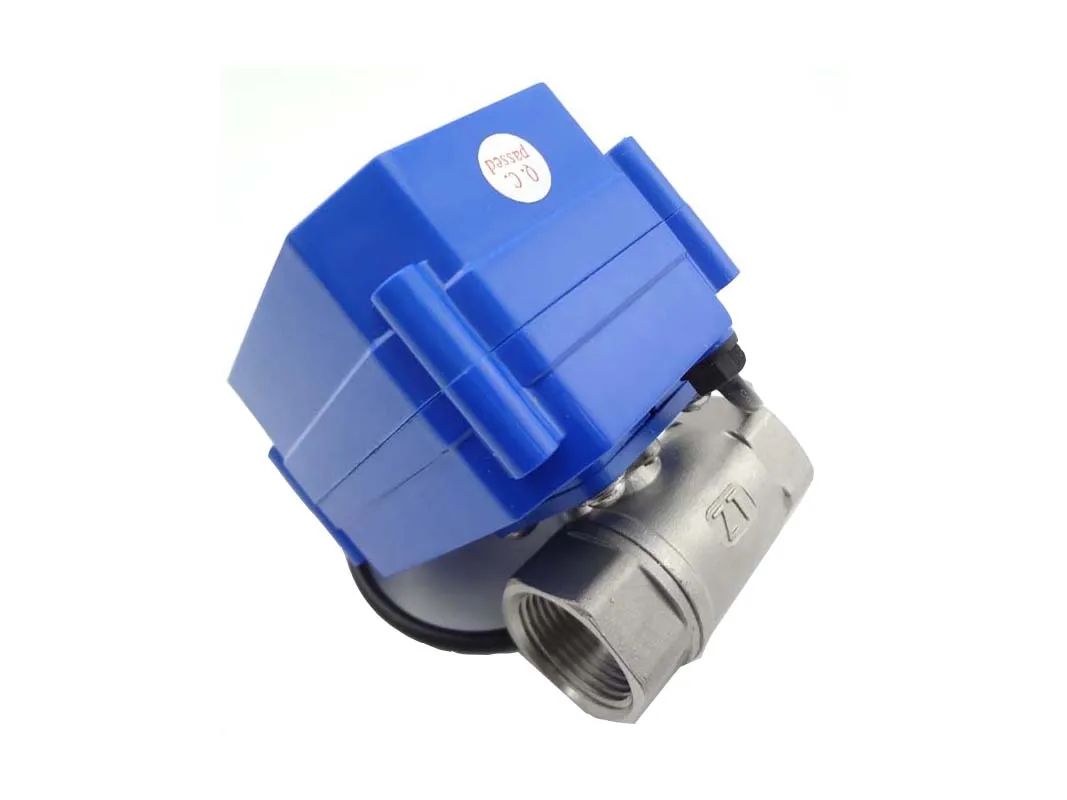 10pcs/lot 110V motorized ball valve, DN20 (reduce port) (NPT), stainless steel, 2 way, electrical valve