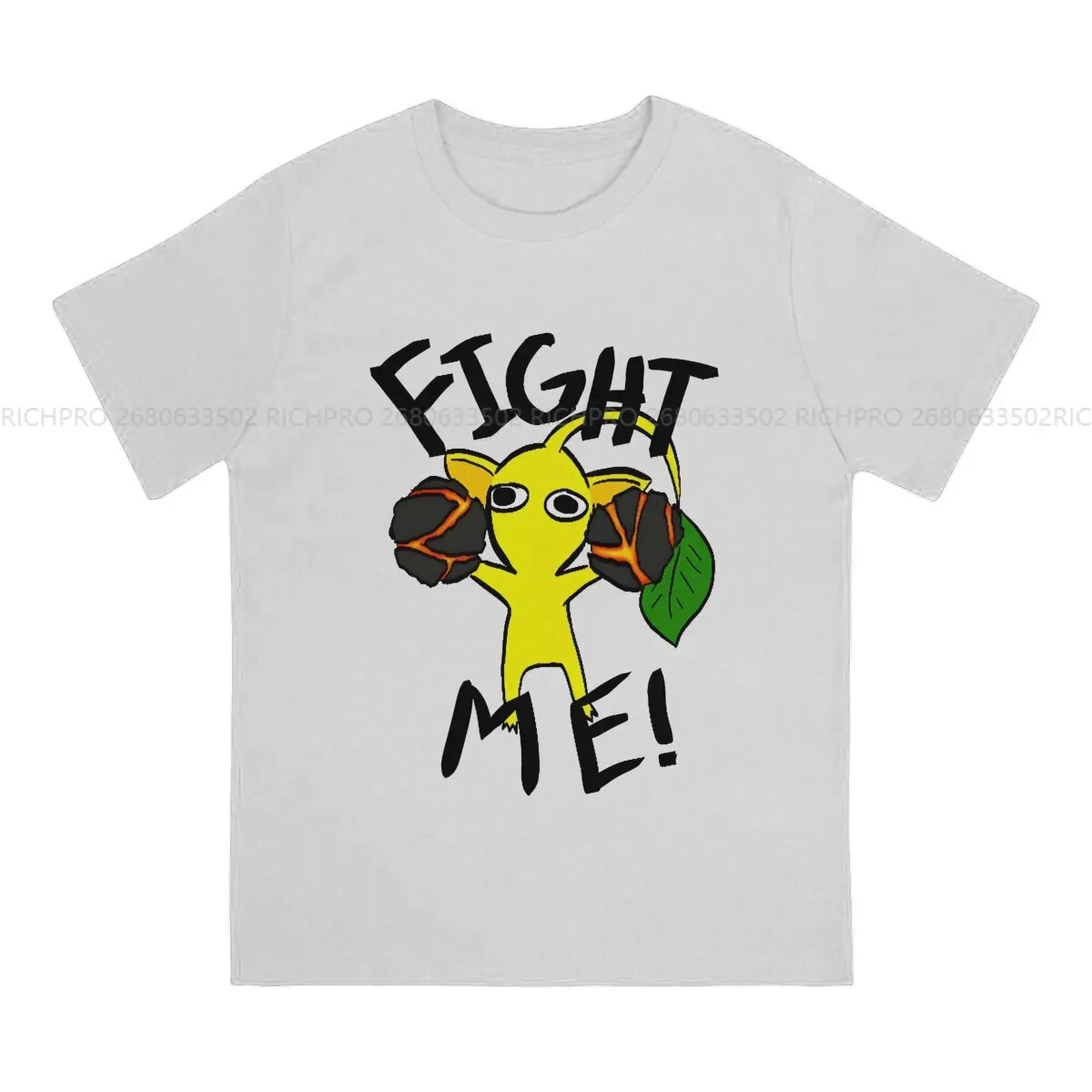 Fight Me TShirt For Men Pikmins Game Clothing Style Polyester T Shirt Soft