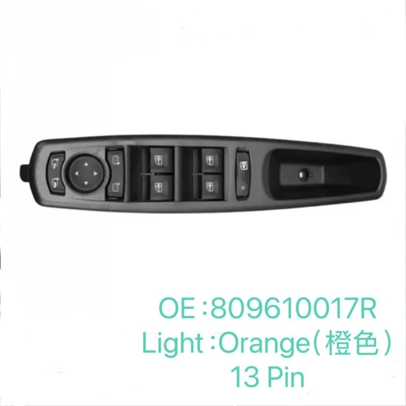 Master Power Window Switch OE 809610017R Compatible with Renault Scenic 2009‑2022 Driver Side Window Control Assembly