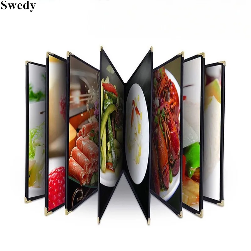 4 Pieces A4 Menu Recipe Book 8.5x11 High Transparent PVC Menu Cover Folder Double Sided Display Restaurant Cafe Food Menu Holder