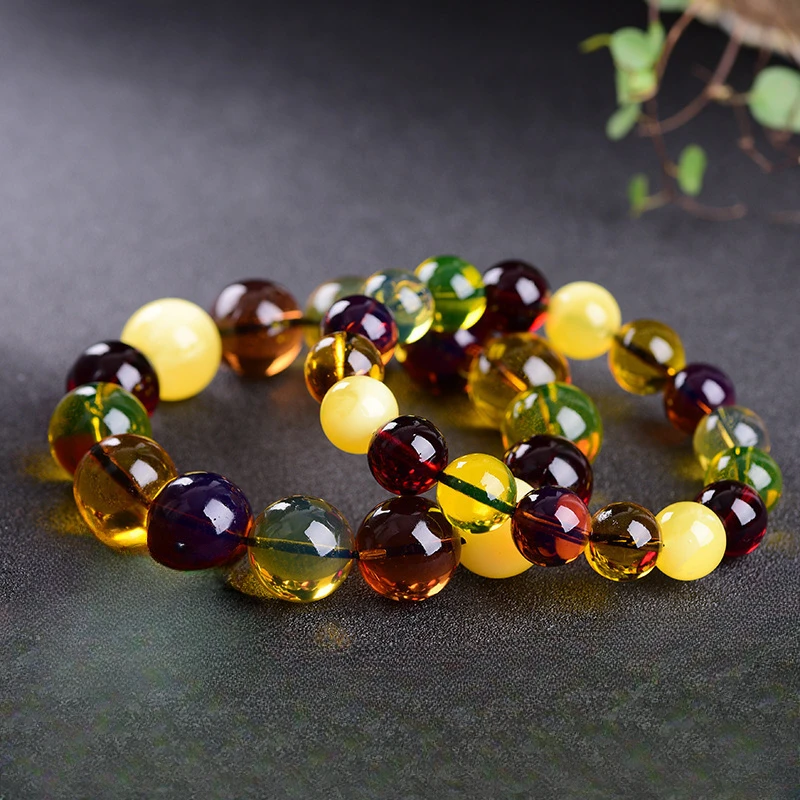 Gelang Amber lilin lebah modis untuk pria dan wanita