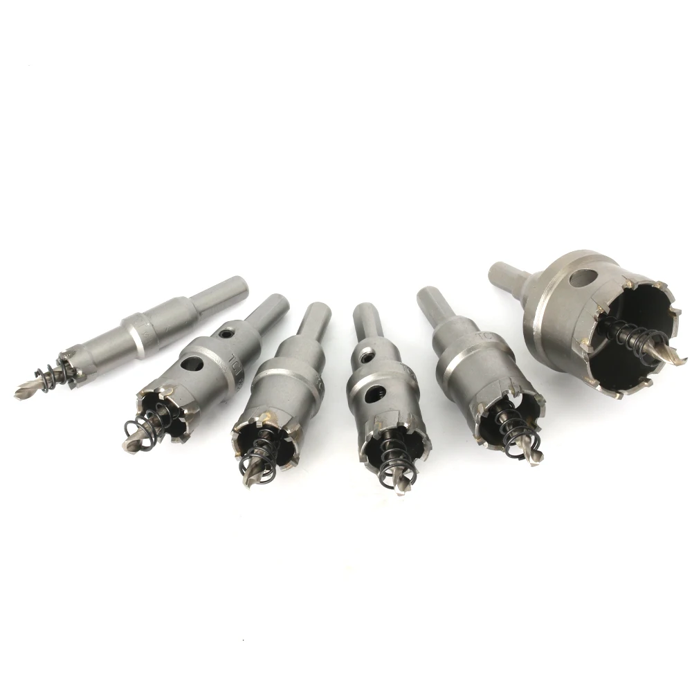 Imagem -02 - Carboneto de Tungstênio Derrubado Tct Buraco Saw Core Drill Bit Cobalto Ferramentas de Corte para Placa de Metal de Ferro de Aço Inoxidável Abridor de Garrafas de Pvc 12150 mm