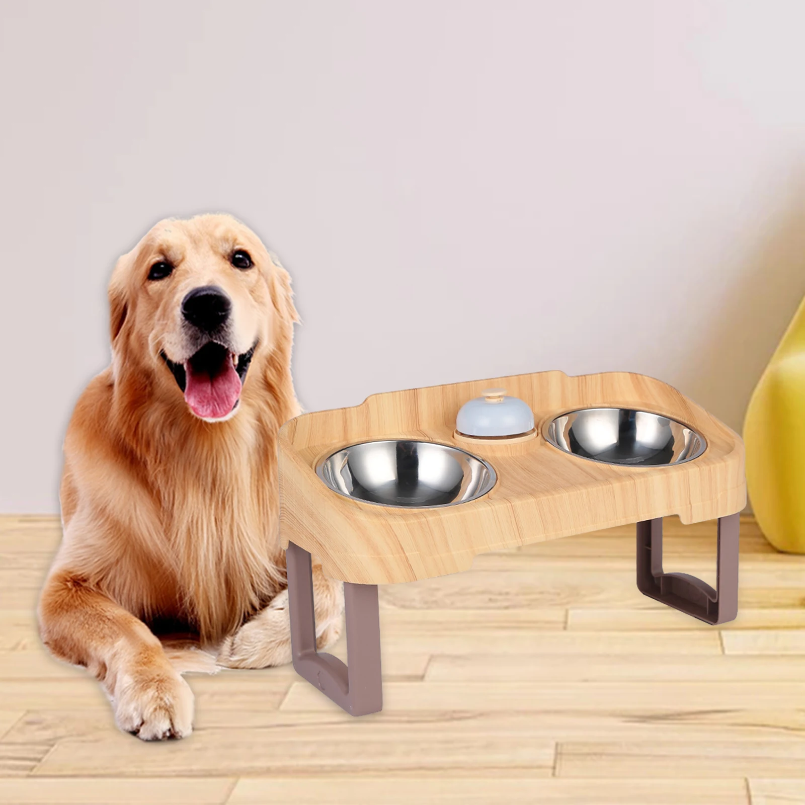 Elevated Dog Bowls Non-slip Pet Feeder Pet Food Water Bowl with Slow Feeder Bowl Standing Cat Bowl for Small Dog Puppy