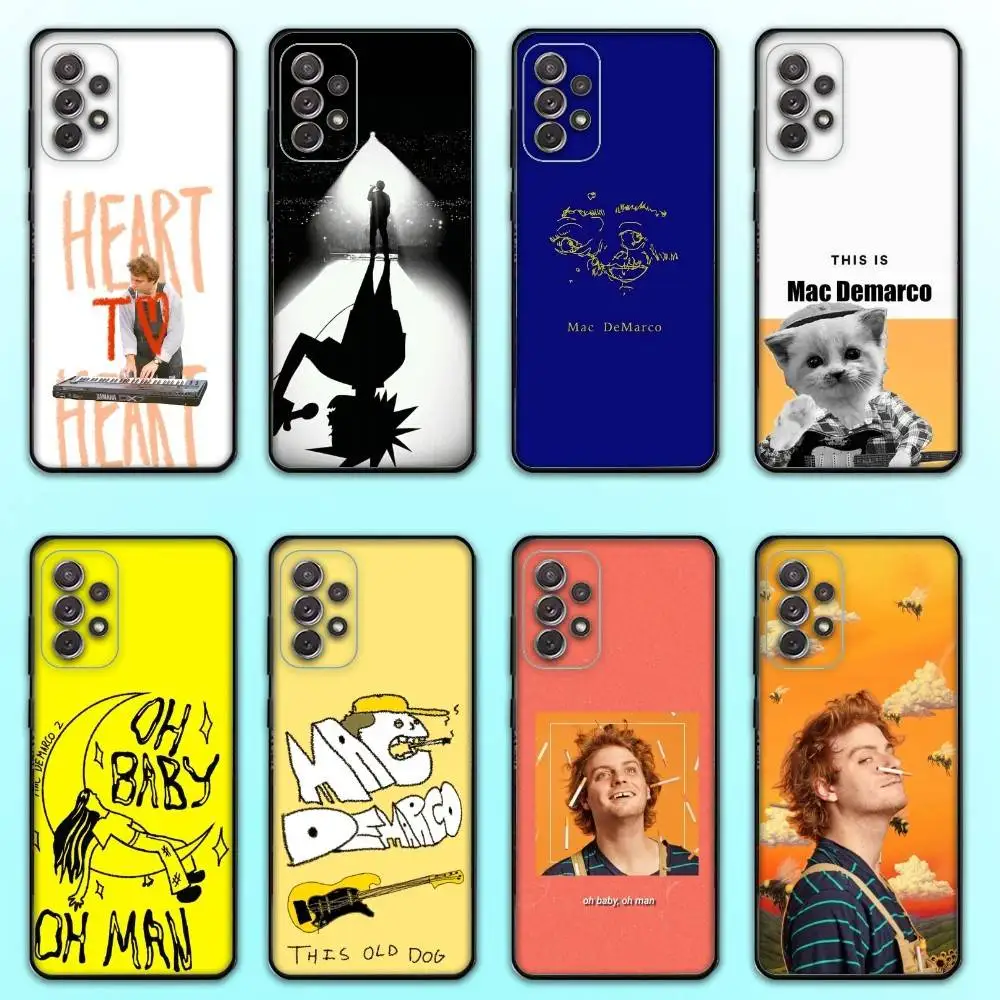 

Singer M-Mac DeMarcoS Phone Case For Samsung S 25,24,23,22,30,21,10,9,Ultra,Plus,Lite,FE,4,5 G Soft Black Case