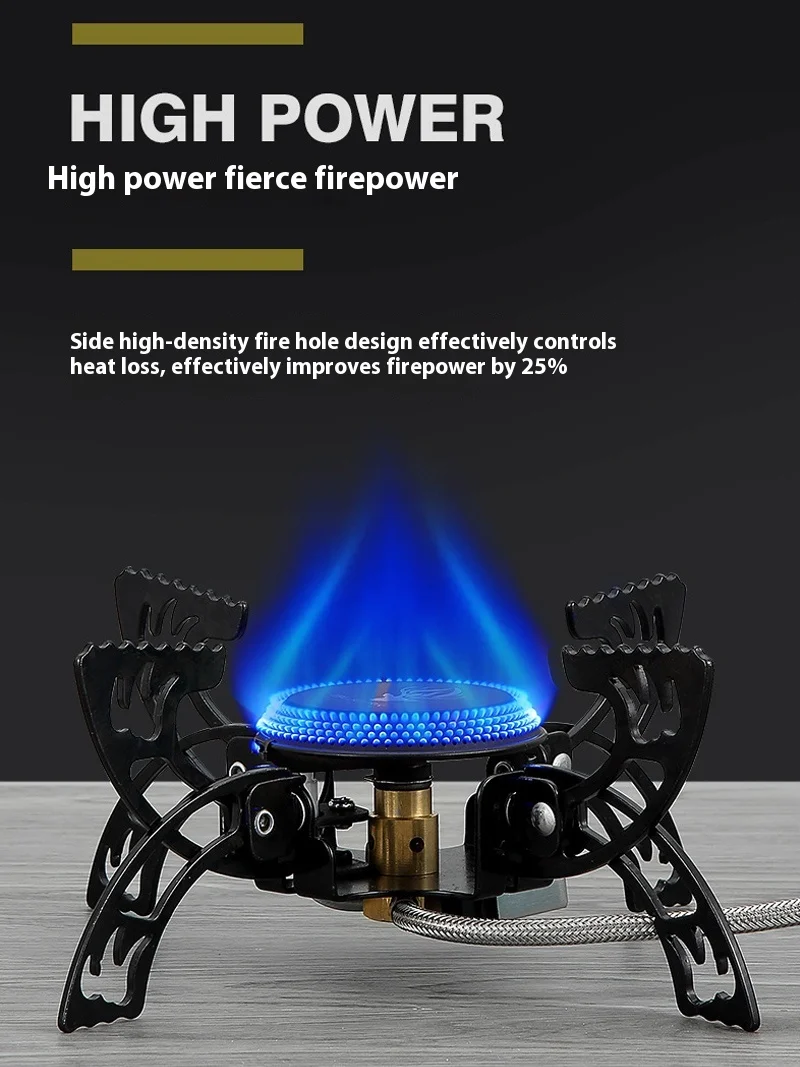 lohascamping 3800W Camping Stove Gas Burners Tourist Camping Burner CapacityLight Weight Camping Stove Portable for BBQ