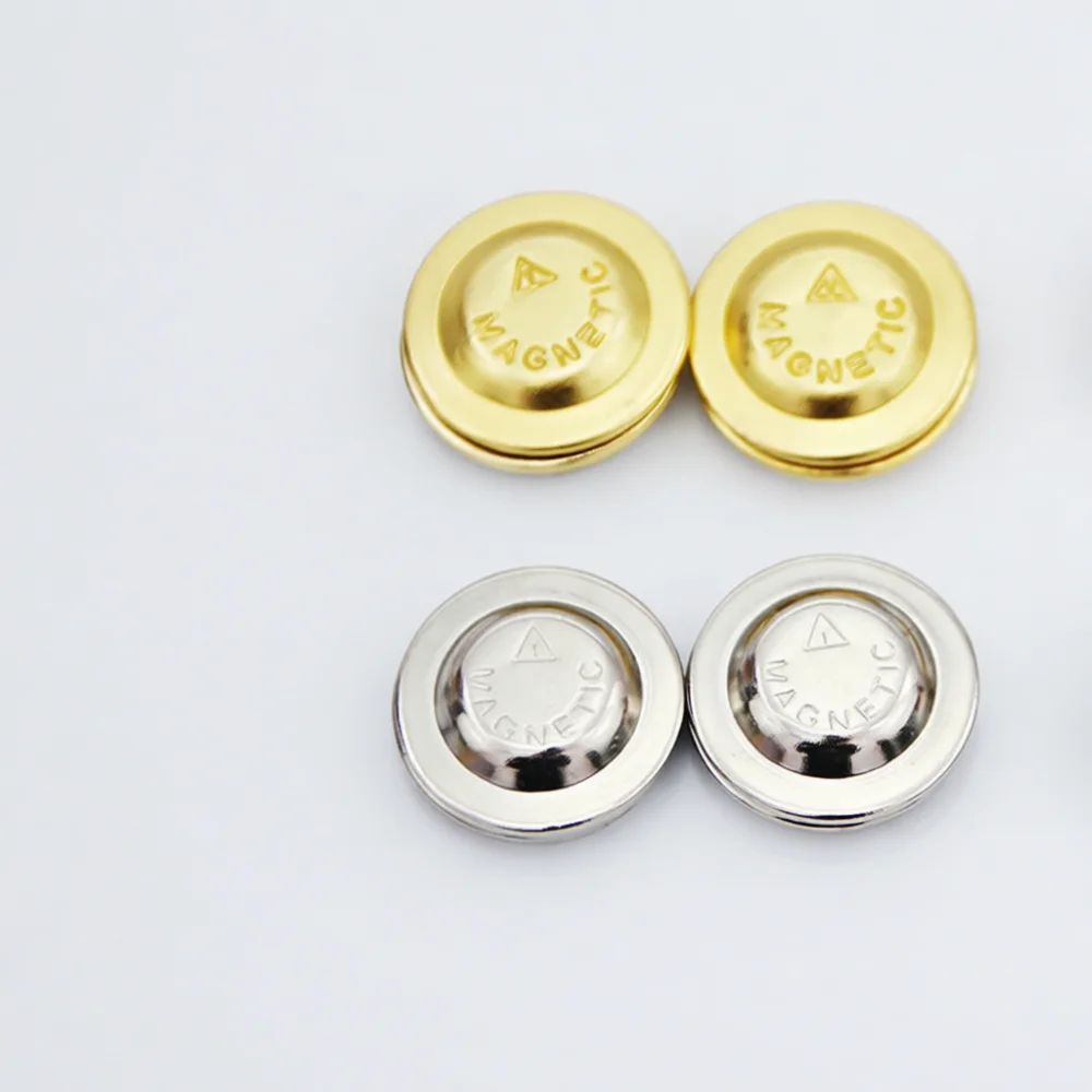Strong Neodymium Magnetic Badge Holder Hat Shape Metal Name Tag Fastener No Damage To Clothing For Office Conference Staff