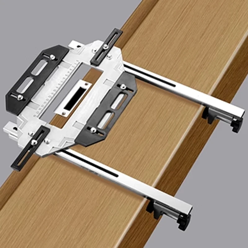 Door Hinge Template Hole Guide Jig Woodworking Hole Opener Positioning Slot Locator Door Cabinet Jamb Router Hinge Installation
