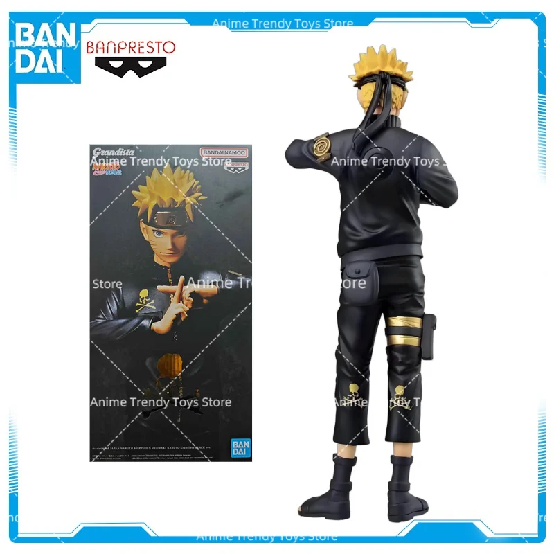 En stock, original BANPRESTO Grandista Shinobi Relations Uzumaki Naruto BLACK Ver. Figurine d'action Naruto WY