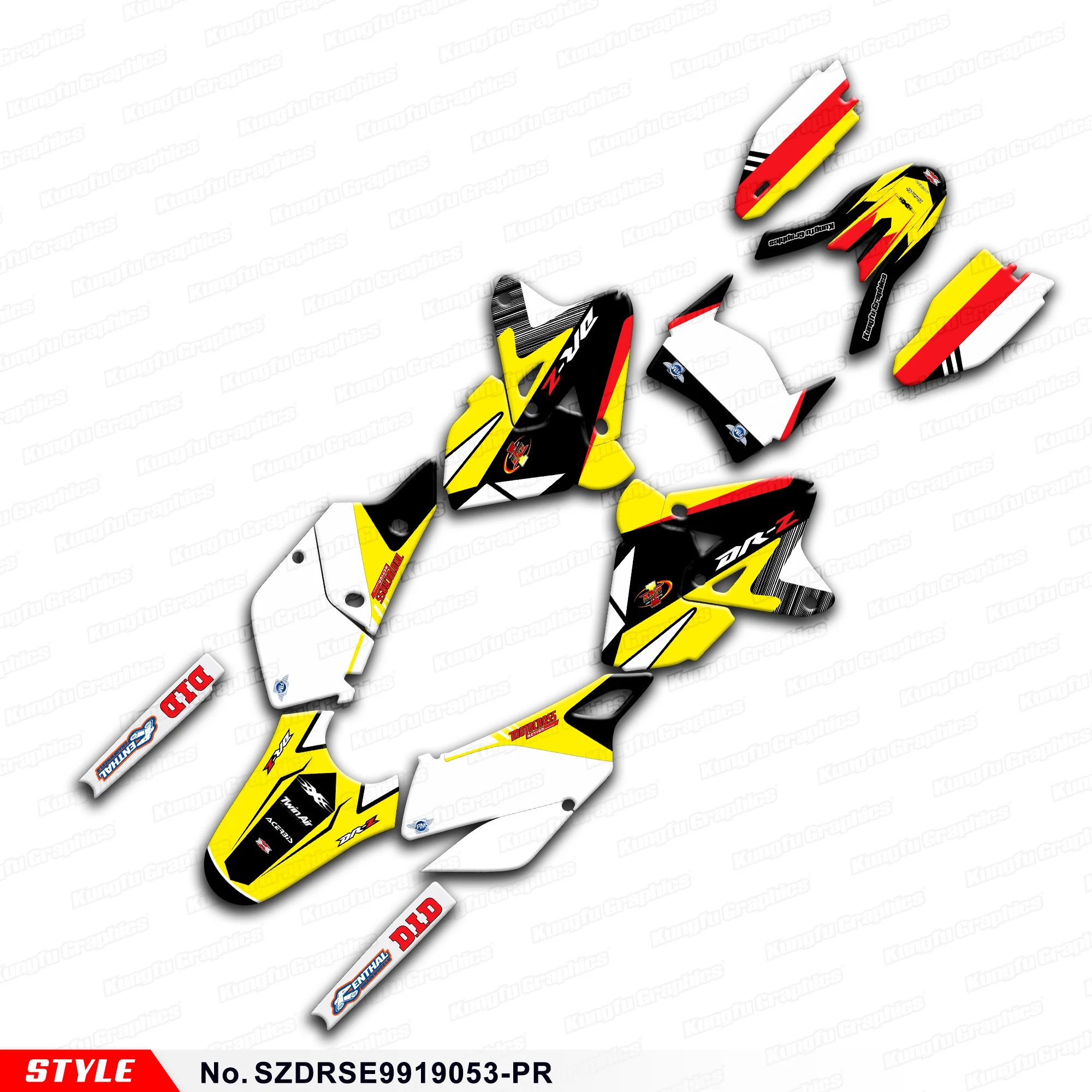 

Adhesive Sticker UV Resistant Laminate for DRZ400SM DRZ400E DRZ 400 SM Enduro DRZ400 SM E KLX 400R, SZDRSE9919053-PR