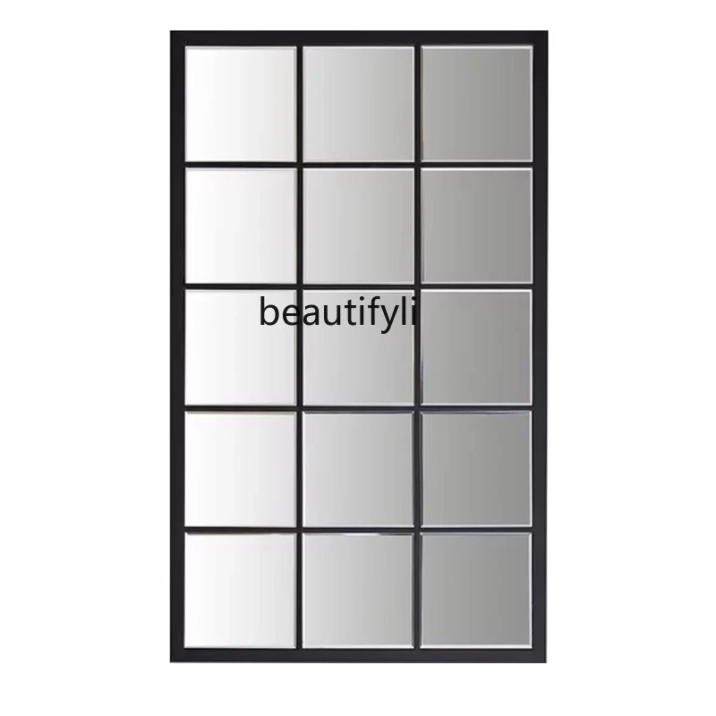 

American decorative mirror square wall wall mirror false window decorative mirror restaurant, art wall decoration