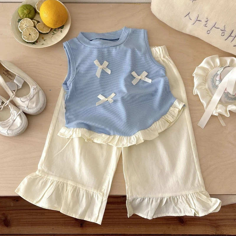 

New Summer Baby Clothes Suit Children Vest Shorts 2Pcs/Sets Kids Girls Clothing Set Infant Casual Costume Toddler Tracksuits
