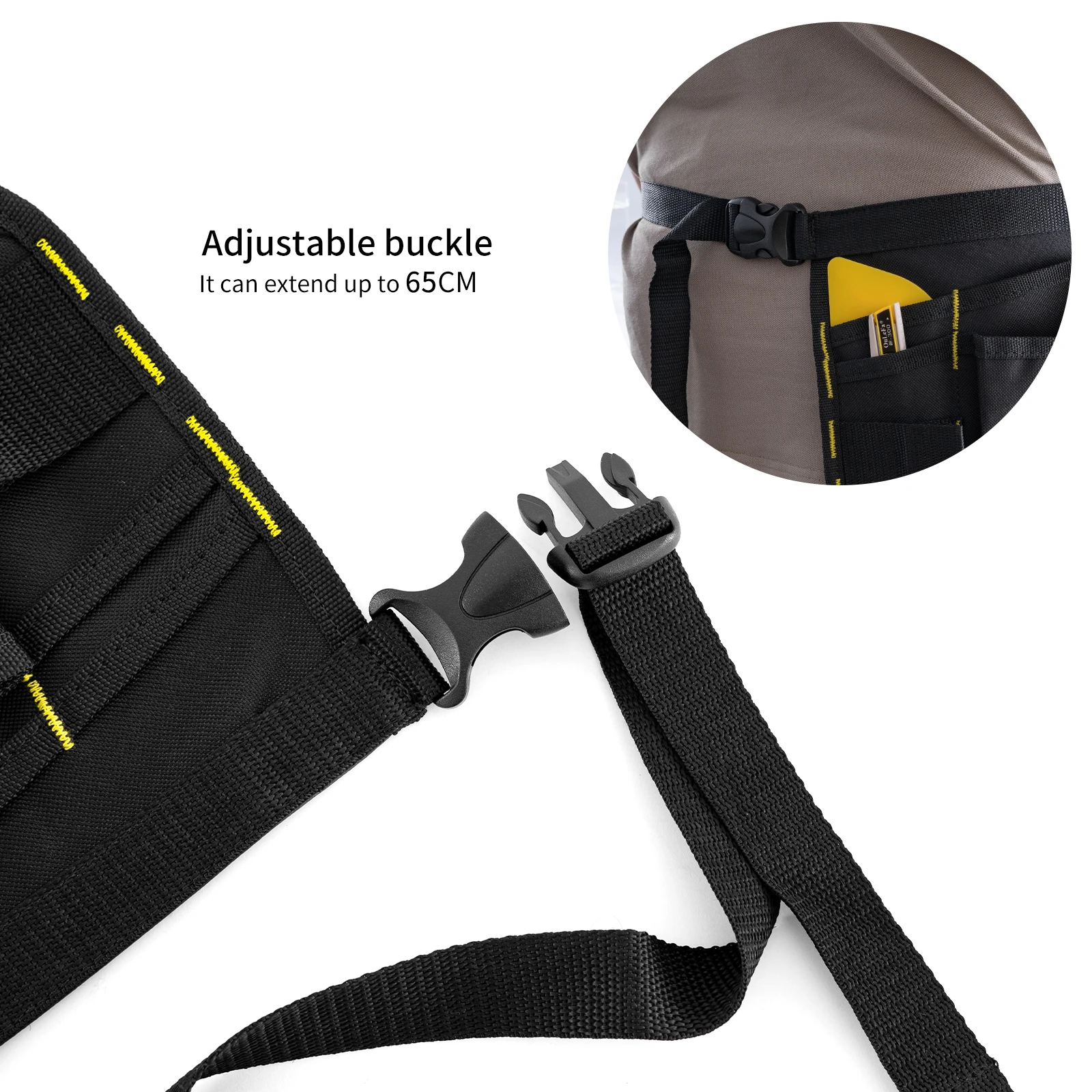Multifunktionale Oxford Werkzeugtasche Wasserdichte Verschleißfeste Aufbewahrungstasche Tragbare Seitentasche für Werkzeuge Auto-Folien-Werkzeughalter – Detail 4