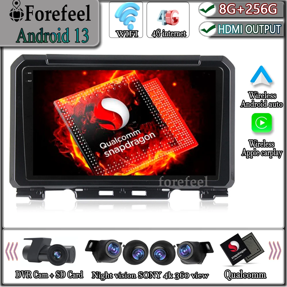 Android 13 Multimedia For SUZUKI Jimny 2018 - 2020 Player Auto Radio Navigation GPS Stereo Screen No 2 Din DVD Touch Screen DSP