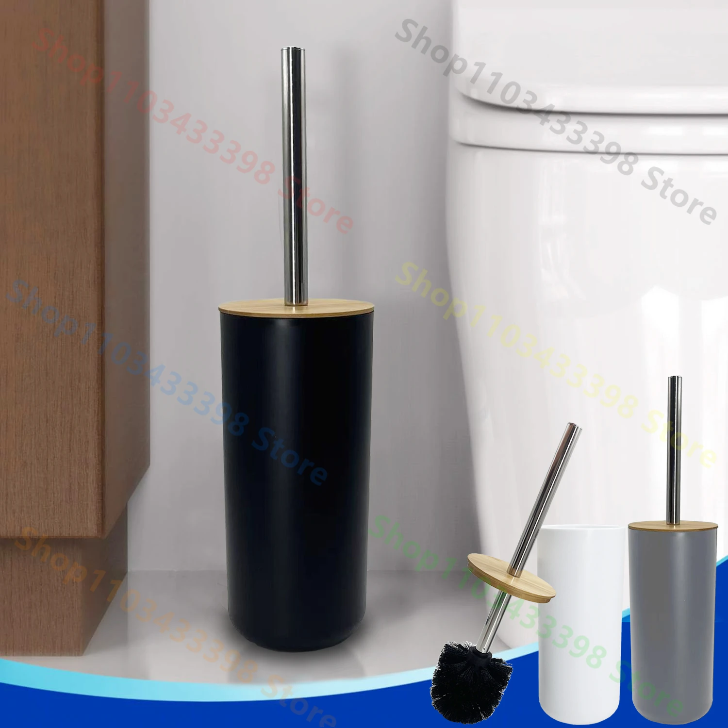 

Toilet Bush Long Handle Plast Durable Cleaning Brush Home Decor Bathroom Accessories Detachable White Black Grey Bush for Toilet